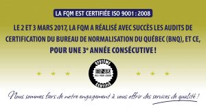 FQM certifiée ISO 9001 : 2008