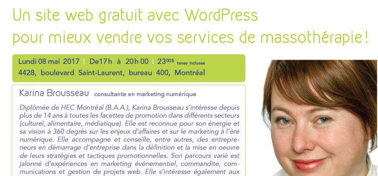 Atelier FQM | Un site web gratuit avec WordPress