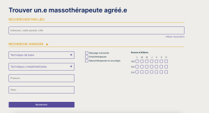 Trouver un.e massothérapeute agréé.e